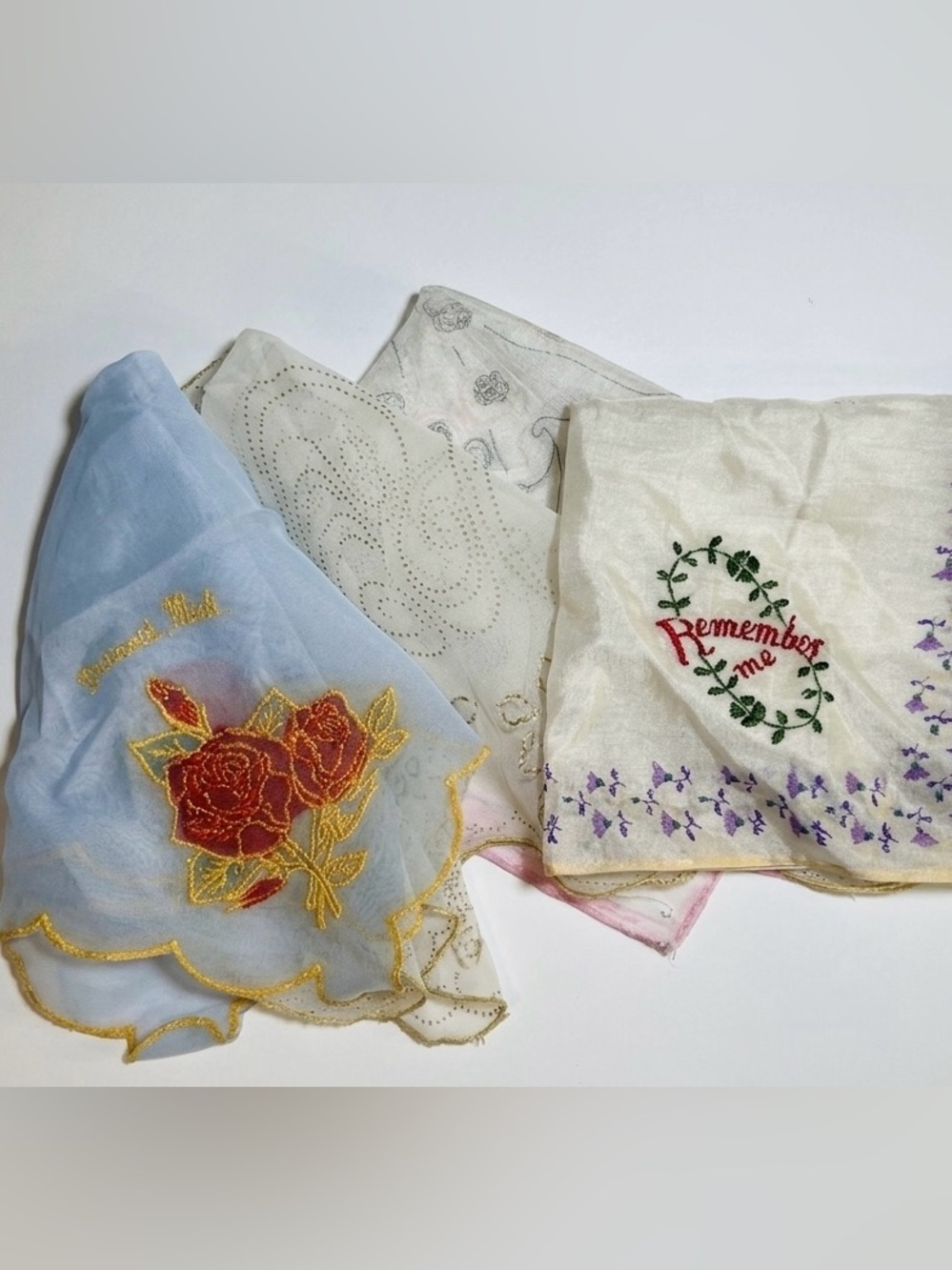 Vintage Mid Century Handkerchiefs Set Of 4 Detroit Remember Me